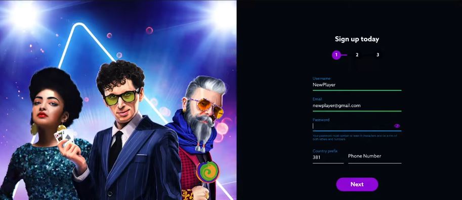 Register new account by entering your details